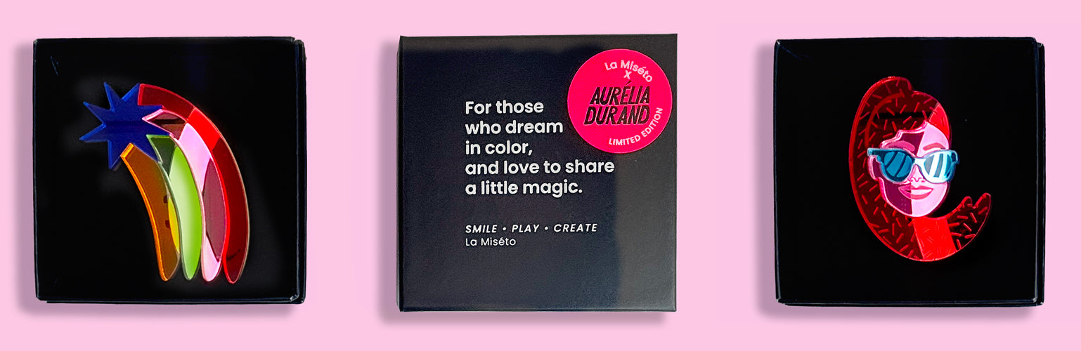La Miséto Aurélia Durand wearable wall art rainbow star sunny girl mirror