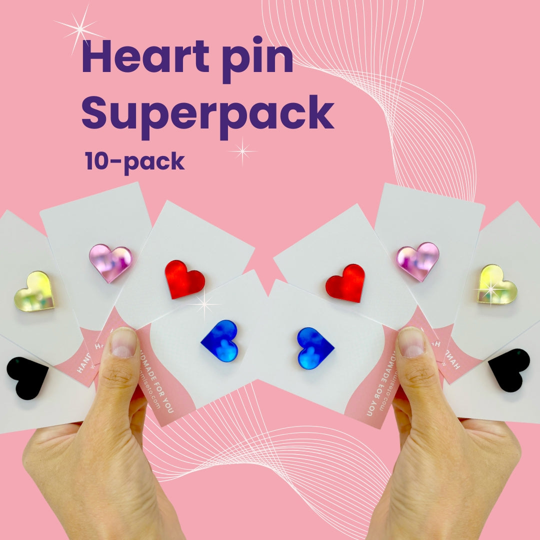 10x hartjes pins – kleurrijk en origineel cadeau voor de feestdagen!