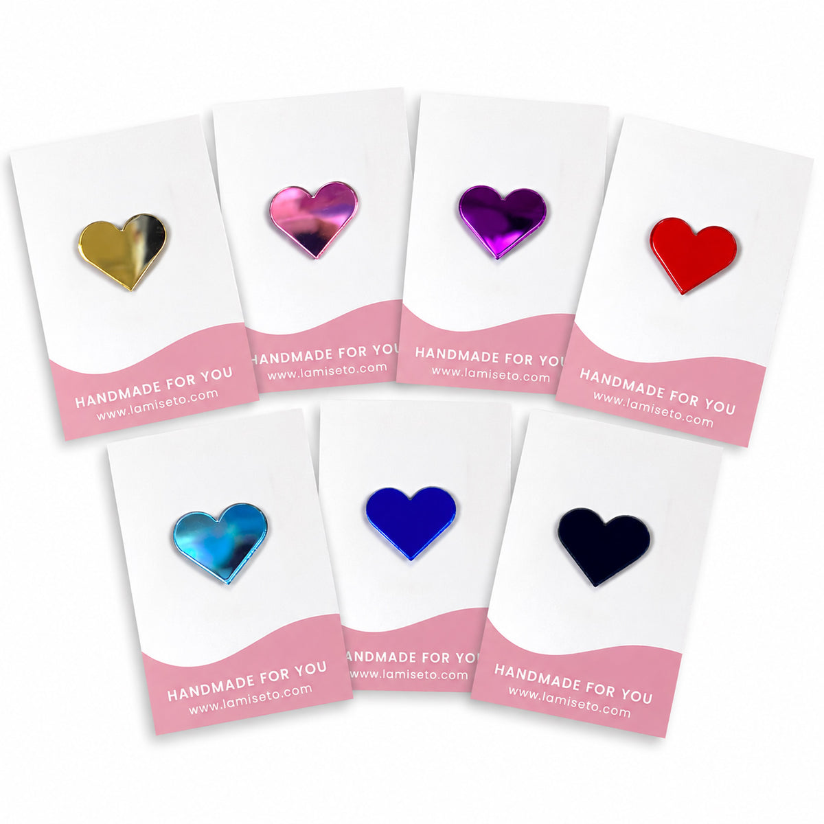 Hartjes pins in verschillende kleuren