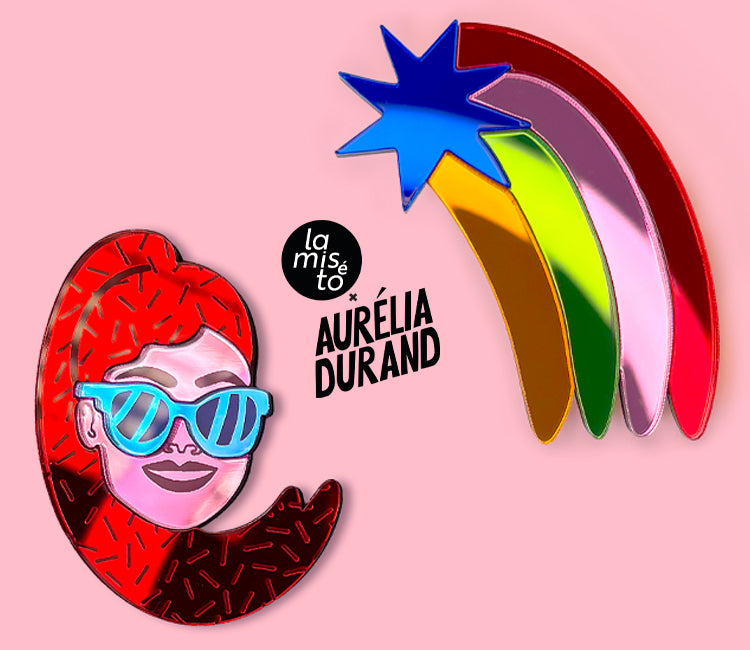 La Miséto Aurélia Durand wearable wall art rainbow star sunny girl mirror