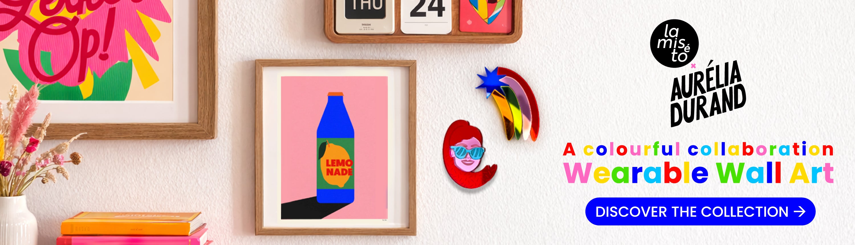 La Miséto Aurélia Durand wearable wall art rainbow star sunny girl mirror