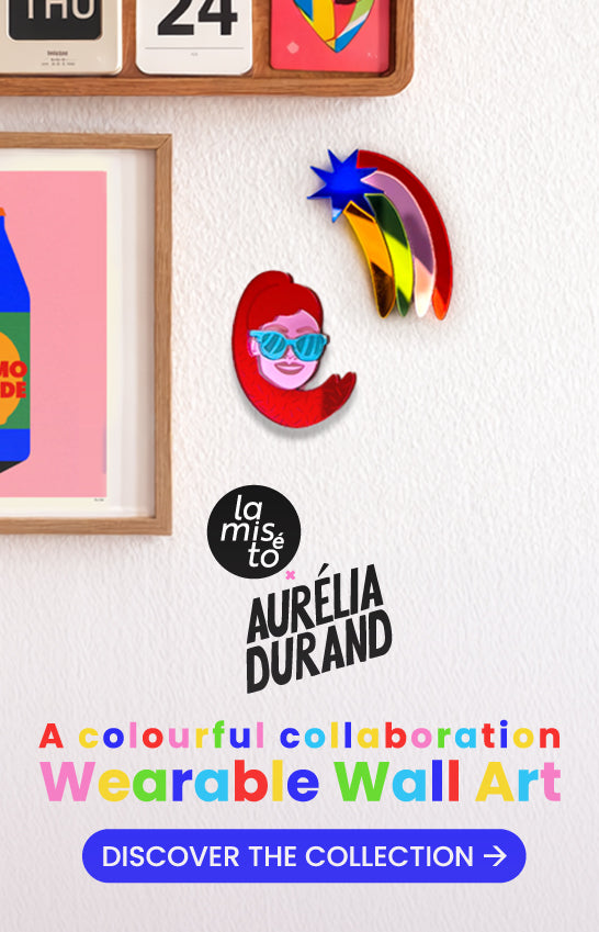 La Miséto Aurélia Durand wearable wall art rainbow star sunny girl mirror