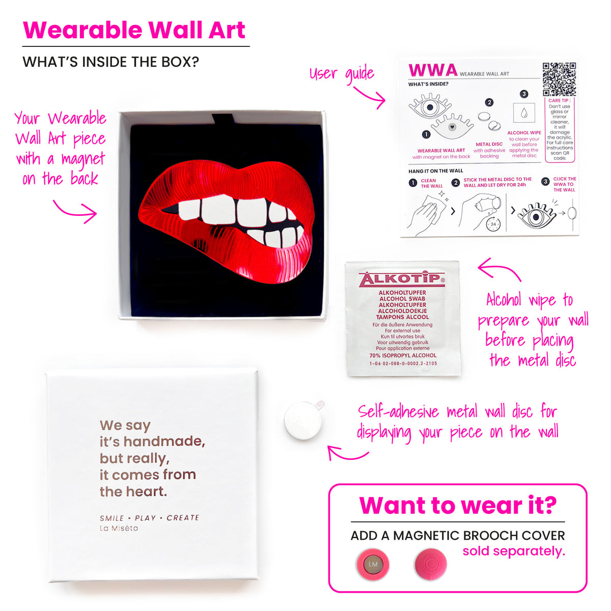 Art mural portable Mords-moi