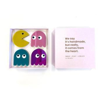 Pac Man brooch set
